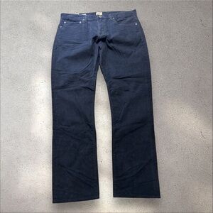 j crew corduroy pants mens 36x32 Navy Blue Stretch Slight Taper New